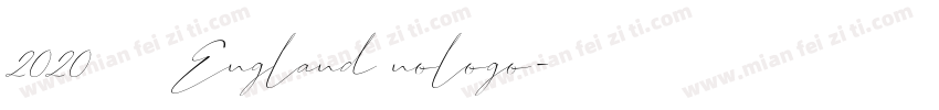 2020 英格兰 England nologo字体转换
